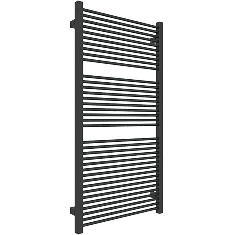 Sèche-serviette eau chaude noir de 735mm de haut et 530mm de large - 406 Watt - MIK735/530SXN
