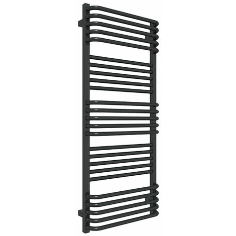Sèche-serviette eau chaude noir de 780mm de haut et 500mm de large - 399 Watt - POL780/500SXN