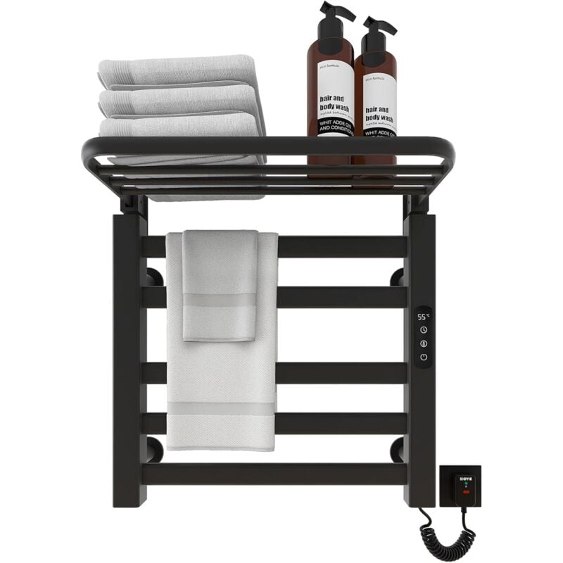 Ymyny - Seche Serviette Electrique, 500x500mm Porte Serviettes Chauffant, Radiateur Porte-Serviettes, Porte-Serviettes électrique Intelligent,
