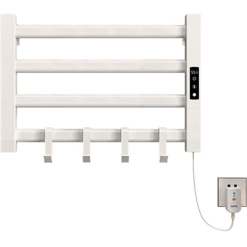 Seche Serviette Electrique 550x350mm Porte Serviettes Chauffant Porte-serviettes électrique intelligent, Étanche IP24, Réglage de la température