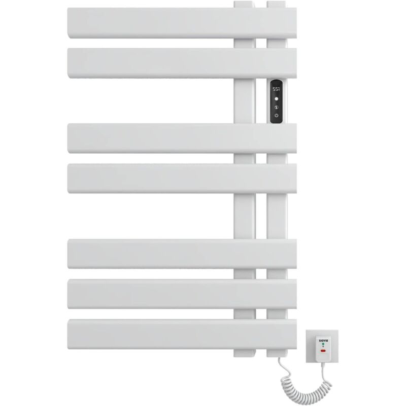 Seche Serviette Electrique, 720x450mm Blanc sèche Serviette électrique, Towel Warmer Intelligent à Température Constante, Affichage led, économie
