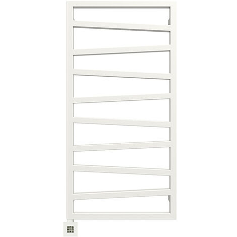 Sèche-serviette électrique blanc de 1070mm de haut et 500mm de large - 400 Watt - ZIG1070/500E1B