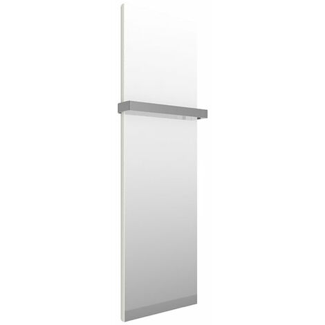 Sèche-serviette miroir - Raccordement à droite - Electrique - Blanc - Case Slim/E1B