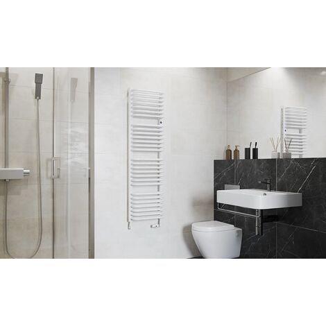 Sèche serviette électrique blanc - STEVIA - 600 watt- 50 x 90
