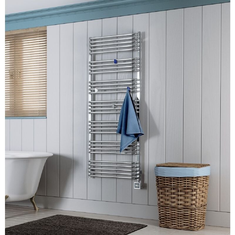 Sèche serviette électrique noir - july - 400 watt - 75,3 x 60 - Gris