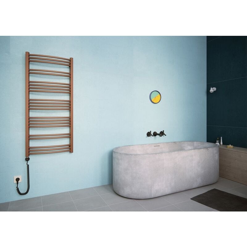 Secador de toallas eléctrico cobre - july - 300 watt - 75,3 x 50 - Orange