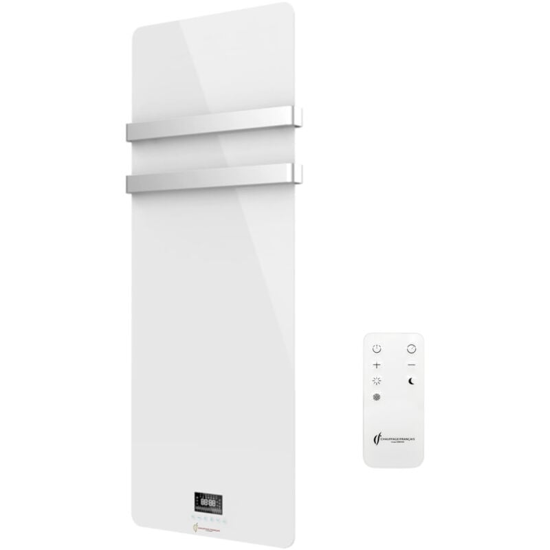 Sannover - Sèche-Serviette Electrique en Verre mural Omiros 850 w Blanc