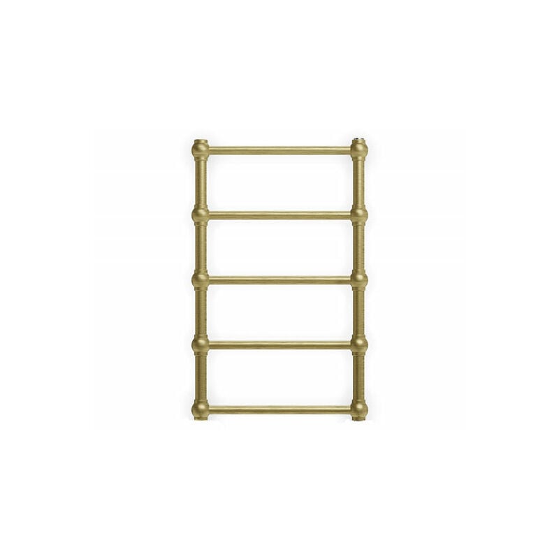 Sèche-serviette électrique laiton brossé de 430mm de haut et 504mm de large - 100 Watt - RET430/504E8BBS