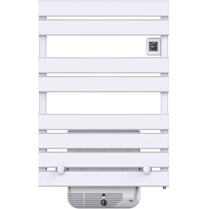 Sèche-Serviette Electrique Mural Omiros Plat Avec Soufflerie Sannover 1300 w Blanc