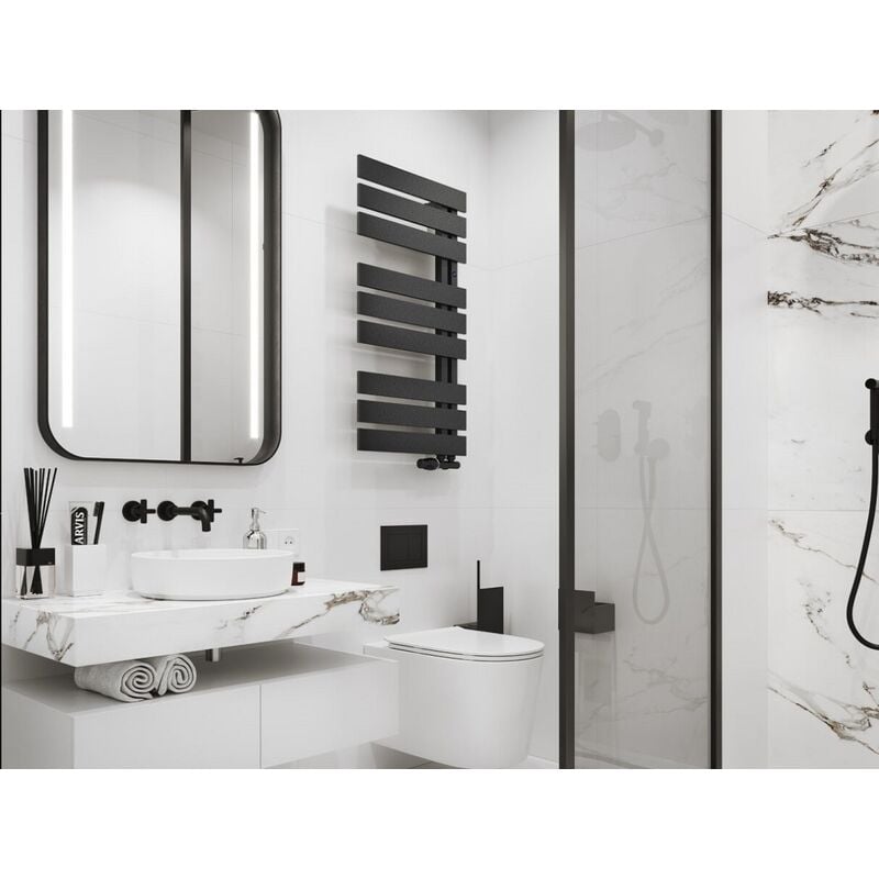 Sèche serviette électrique noir - 300 watt- 40 x 160 - namek - Noir