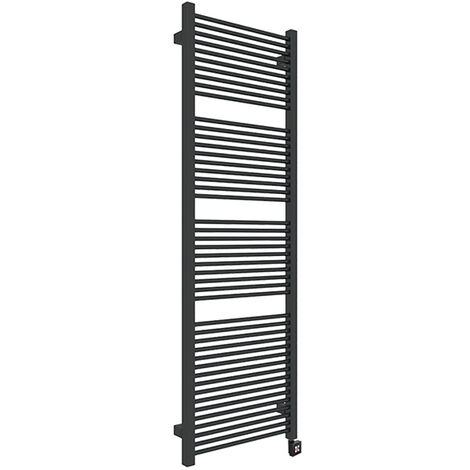 Sèche-serviette électrique noir de 1335mm de haut et 430mm de large - 600 Watt - MIK1335/430E8N