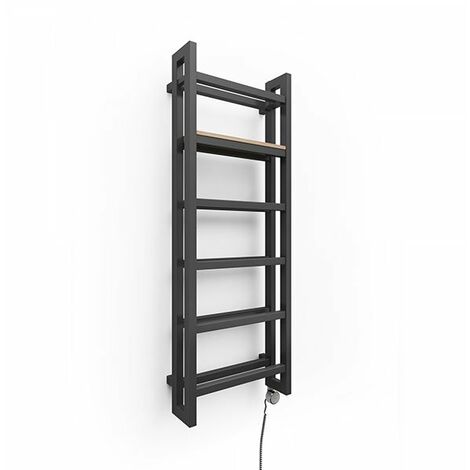 Sèche-serviette électrique noir de 1380mm de haut et 300mm de large - 400 Watt - STA1380/300E8N