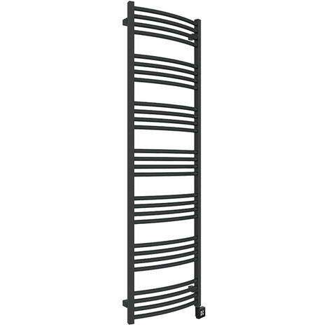 Sèche-serviette électrique noir de 1860mm de haut et 486mm de large - 800 Watt - LEN1860/486E8N