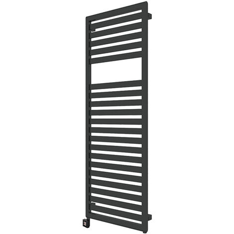 Sèche-serviette électrique noir de 940mm de haut et 600mm de large - 500 Watt - LUK940/600E1N