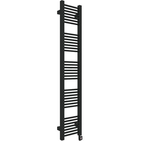 Sèche-serviette électrique noir de 960mm de haut et 230mm de large - 300 Watt - MIK960/230E8N