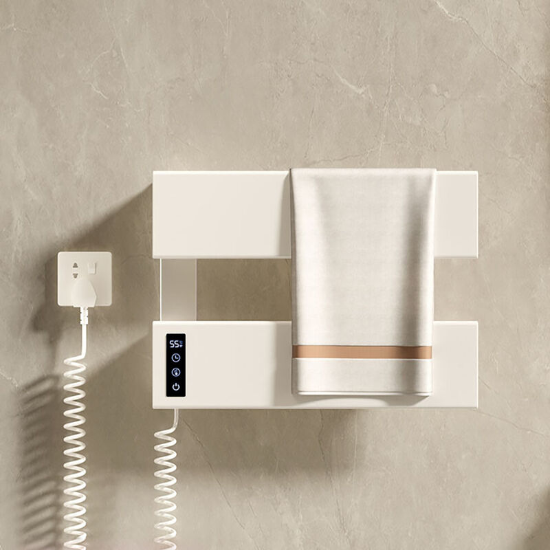 Sèche-serviette électrique, stérilisation à chaleur sèche rapide en fibre de carbone, grand panneau 4532, double couche-blanc