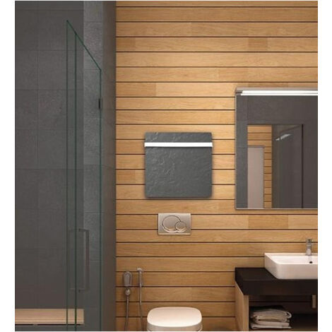 Sèche-serviette H2O DK11 Carré Natura Noir 500W - VALDEROMA 18050011B