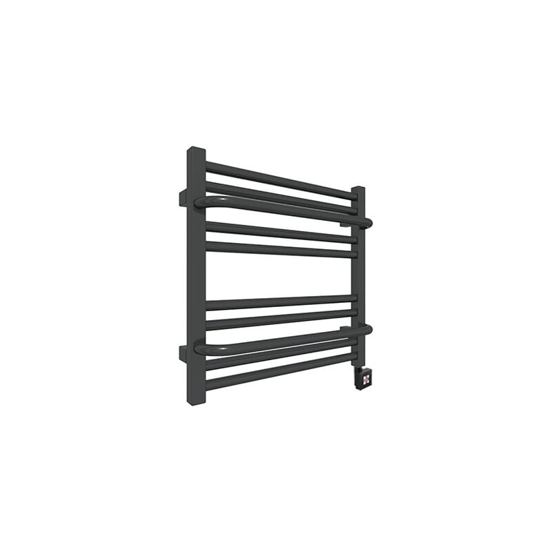 Sèche-serviette électrique noir de 500mm de haut et 700mm de large - 300 Watt - LIM500/700E8N