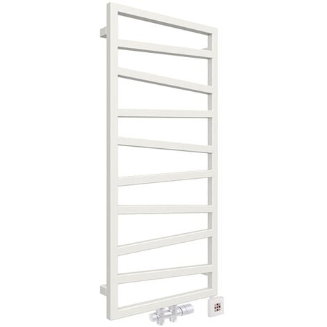 Sèche-serviette mixte blanc de 1070mm de haut et 500mm de large. - 418 Watt - ZIG1070/500Z8B