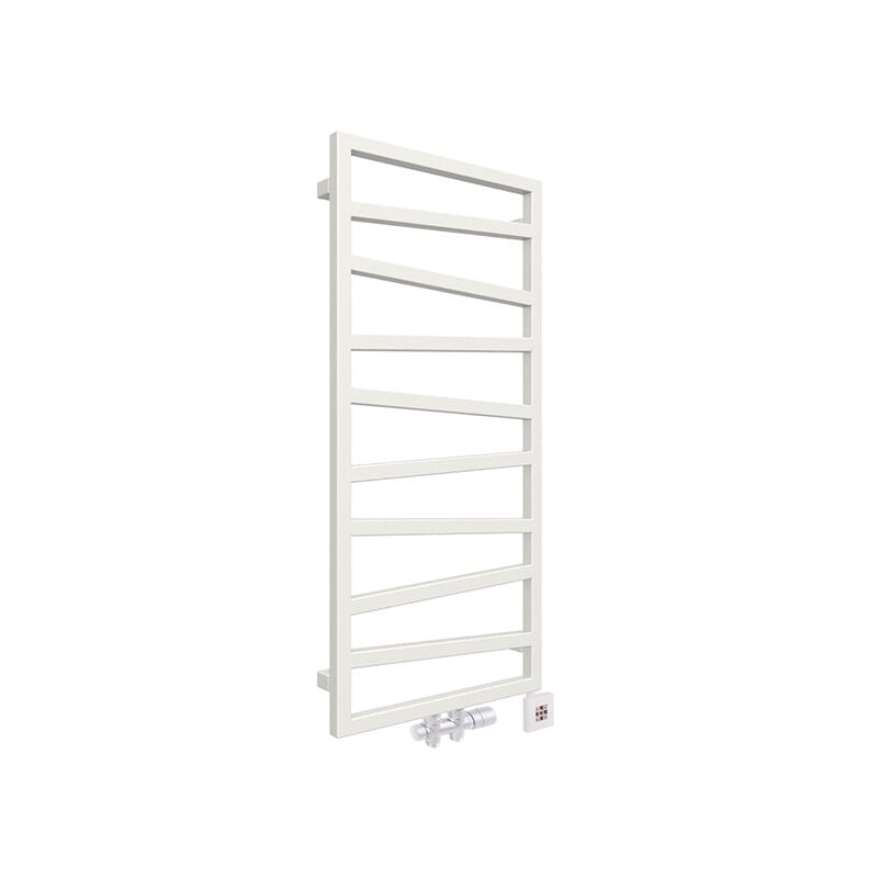 Sèche-serviette mixte blanc de 1070mm de haut et 500mm de large. - 418 Watt - ZIG1070/500Z8B