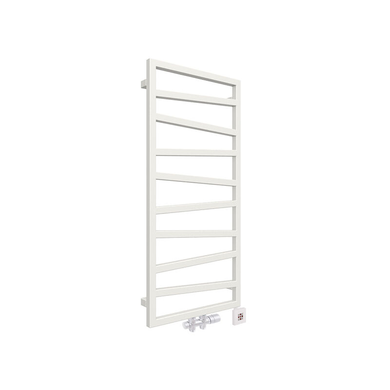 Matisère - Sèche-serviette mixte blanc de 1310mm de haut et 500mm de large. - 490 Watt - ZIG1310/500Z8B