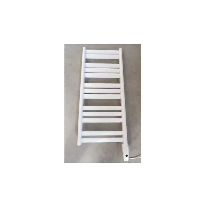 Sèche-serviette mixte Elec/Eau-chaude 400W + 393W H.912mm L.400mm blanc droit avec thermostat ir novella Bains Finimetal N442ME