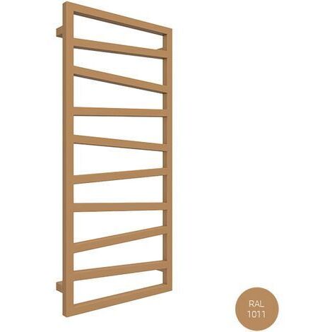 Sèche-serviette mixte marron clair de 600mm de haut et 500mm de large - 245 Watt - ZIG600/500Z81011