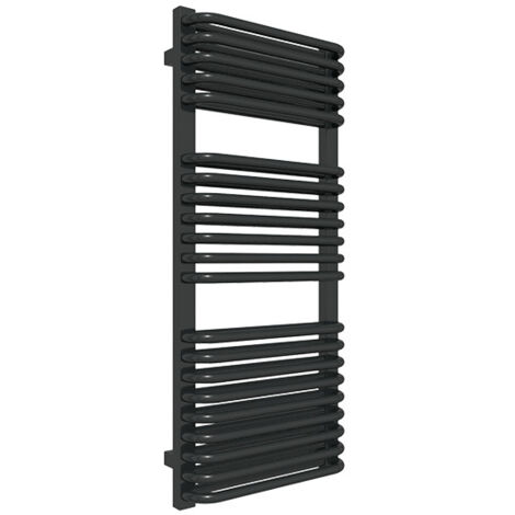 Sèche-serviette mixte noir de 1260mm de haut et 540mm de large - 1002 Watt - TYT1260/540SOAV2N