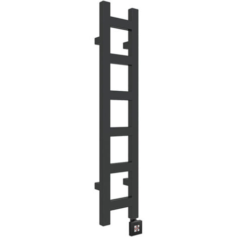 Sèche-serviette mixte noir de 640mm de haut et 200mm de large - 130 Watt - EAS640/200V2N