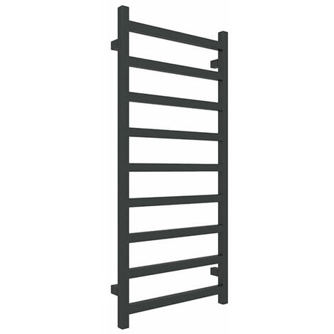 Sèche-serviette mixte noir - Raccordement au centre et à droite - Simple/Z8N