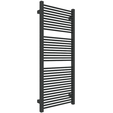 Sèche-serviette mixte noir - Raccordement aux extrémités - Mike/V2N - Largeur 430mm
