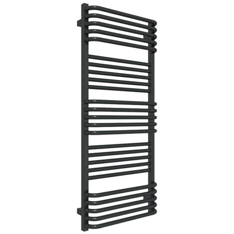 Sèche-serviette mixte noir de 780mm de haut et 600mm de large - 466 Watt - POL780/600Z8N