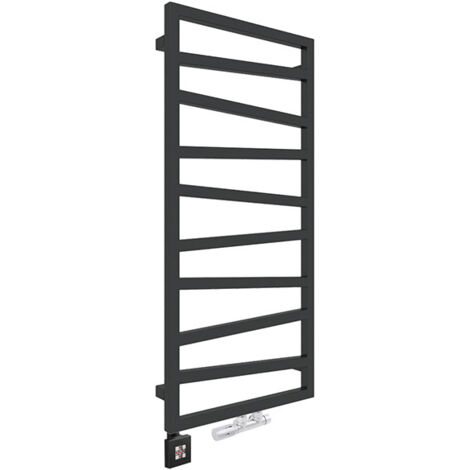 Sèche-serviette mixte noir - (HxL) 1070x500 mm - 400 Watt - 418 Watt - ZIG1070-500Z1N