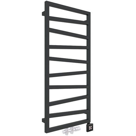 Sèche-serviette mixte noir - (HxL) 835x500 mm - 300 Watt - 320 Watt - ZIG835-500Z8N