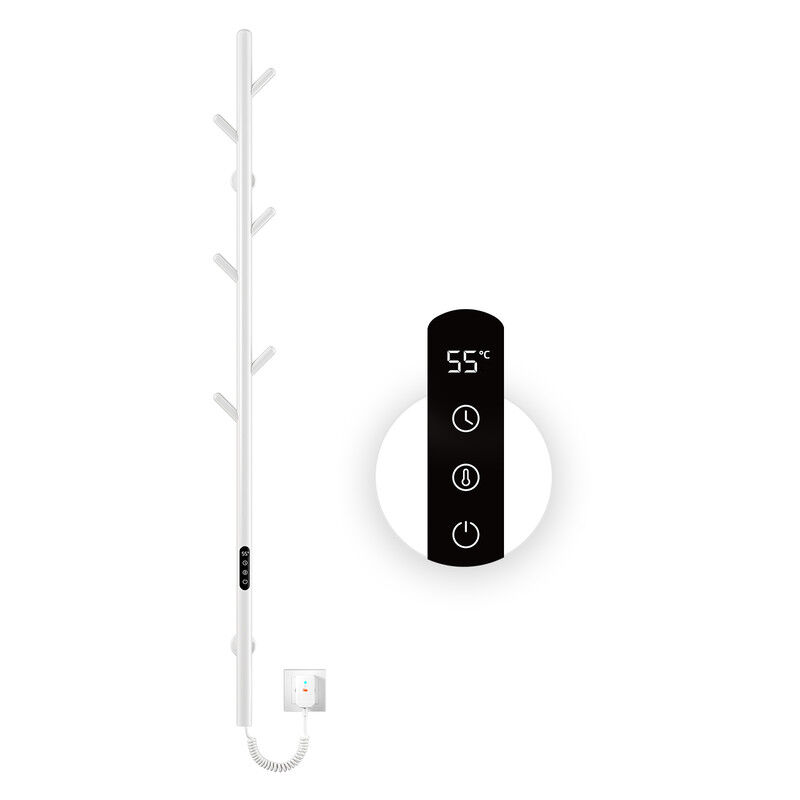 Sèche-Serviette, Seche serviette salle bain, Adiateur sèche-serviettes intelligent Blanc à température constante, Porte-serviettes électrique mural,