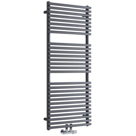 Sèche-Serviettes à Raccordement Central – Anthracite – 121.5 x 50cm – Magera