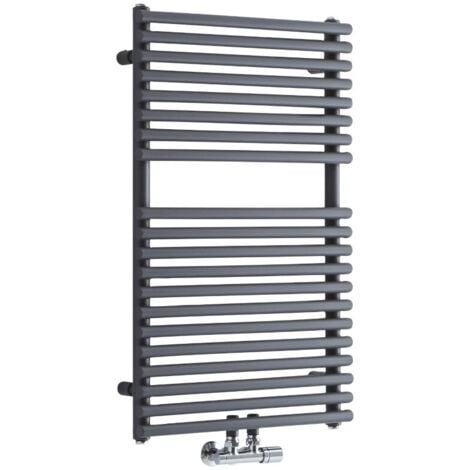 Sèche-Serviettes à Raccordement Central – Anthracite – 83,5 x 50cm – Magera