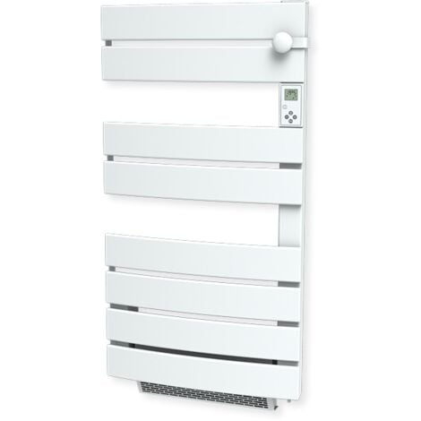 CAYENNE Radiateur sèche-serviette CARRERA - 750W + soufflerie 1000W (1750W) - Lames plates ouverture latérale - Blanc