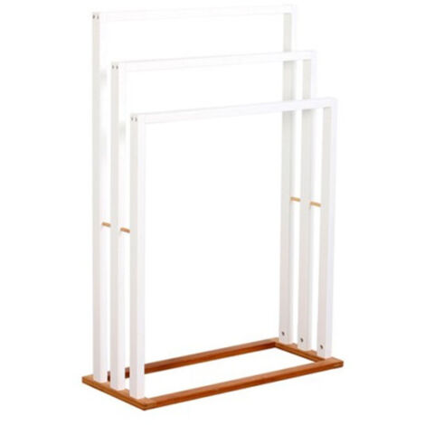 Sèche-Serviettes Bois "Bambou" Blanc