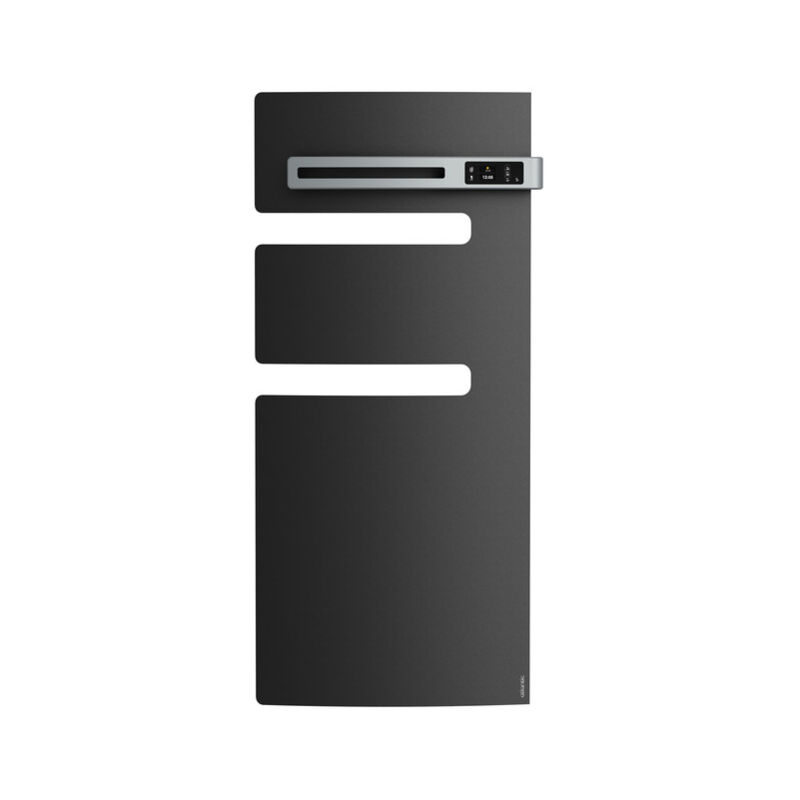 Radiateur sèche-serviettes connecté Serenis mât droite 500W Anthracite - 850549 - Atlantic