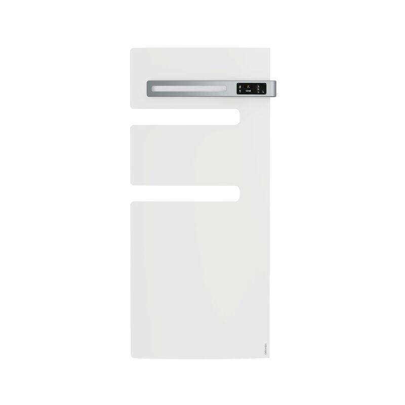 Radiateur sèche-serviettes connecté Serenis avec soufflerie mât droite 1500W Blanc - 850555 - Atlantic