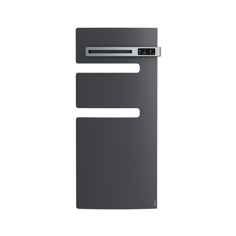 Radiateur sèche-serviettes connecté Serenis avec soufflerie mât droite 1500W graphite - 850509 - Atlantic
