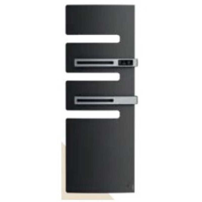 Radiateur sèche-serviettes connecté Serenis Premium mât droite 1750W Anthracite - 850452 - Atlantic