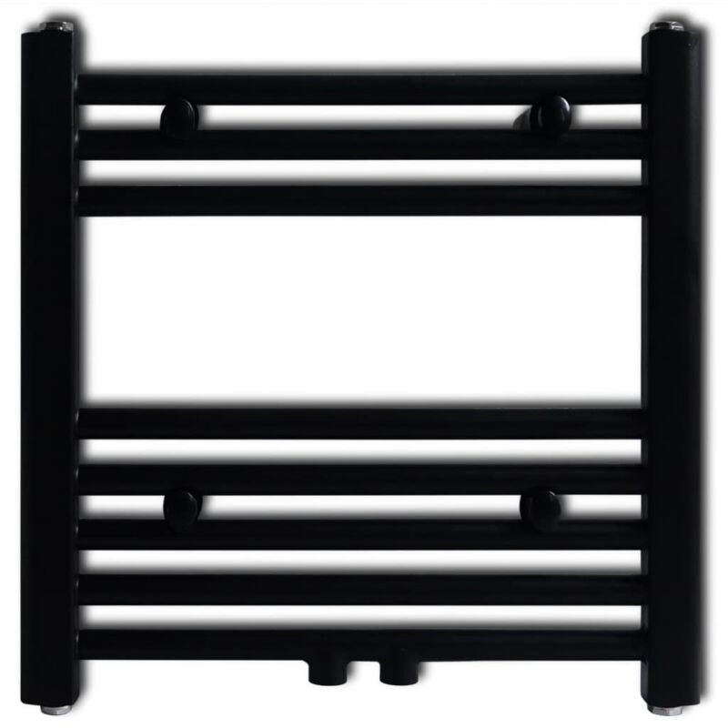 Sèche-serviettes eau chaude à rails droits noir 480 x 480 mm CFW611822