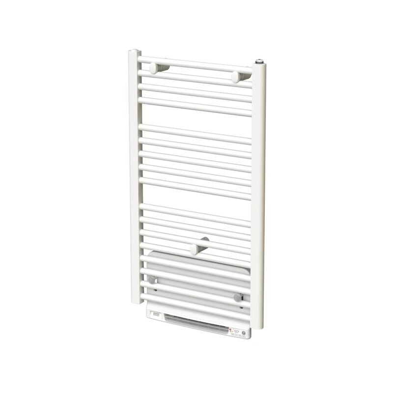 Finimetal - Sèche-serviettes eau chaude acier tahiti Blanc 1014W + Soufflant Speed'Air