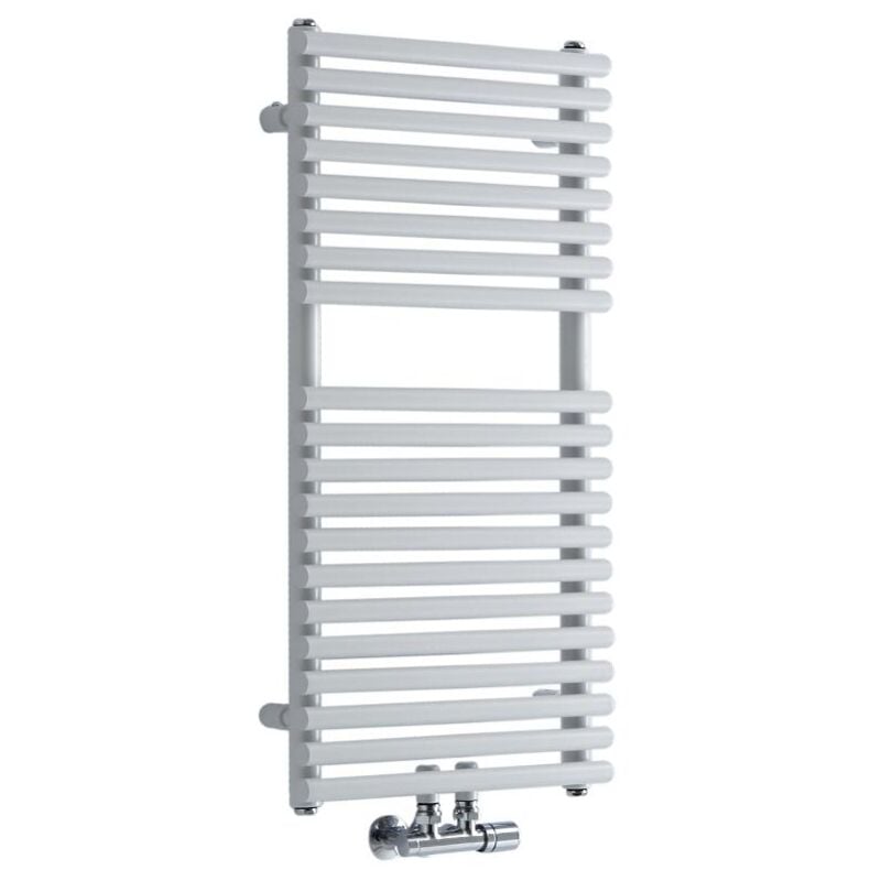 Sèche-Serviettes à Raccordement Central – Blanc – 83.5 x 40cm – Magera