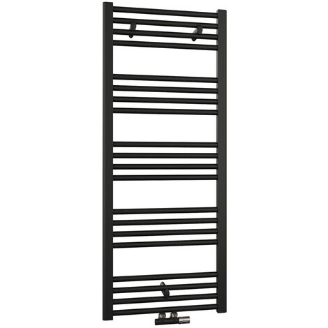 Sèche-serviettes eau chaude NF Mahana - 500 x 1238 mm - 514W - Noir - Thermador