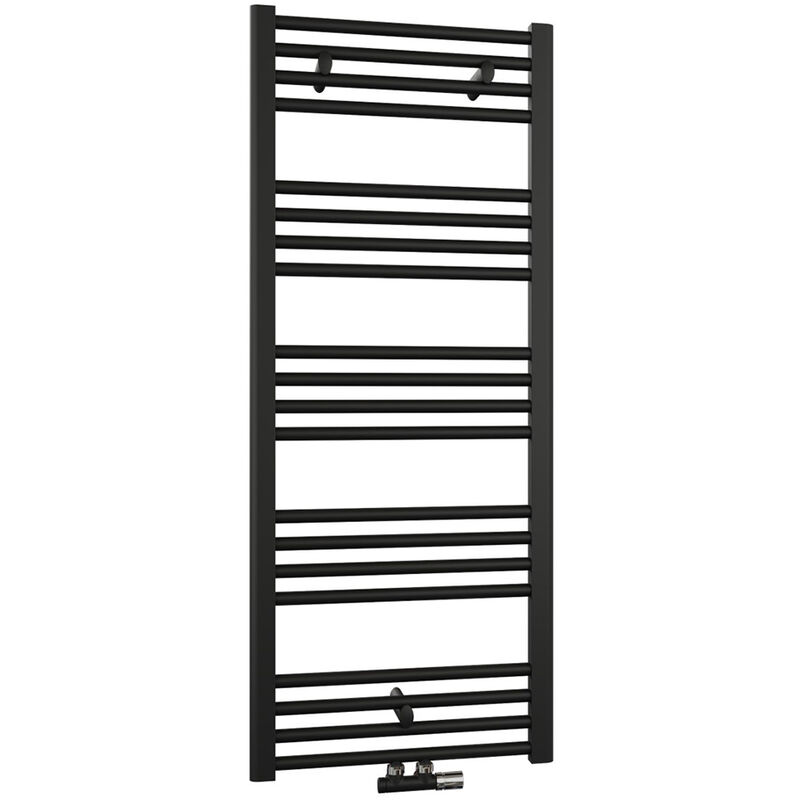 Thermador - Sèche-serviettes eau chaude nf Mahana - 600 x 1238 mm - 598W - Noir