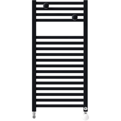 Sèche-serviettes eau chaude Riva 4 étroit 314W avec collecteurs noir - THERMOR - 471615