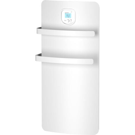 Sèche-serviettes électrique à inertie sèche NOIROT Anuri 500W + soufflerie 700W blanc